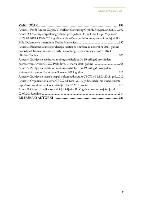 Mobbing and gender based discrimination in Montenegro by Irena Radovic - Page 11