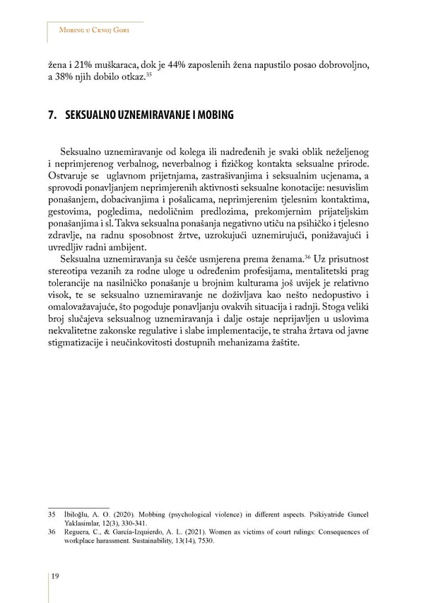 Mobbing and gender based discrimination in Montenegro by Irena Radovic - Page 30