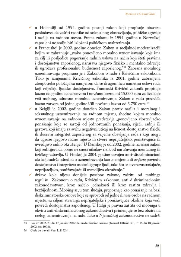 Mobbing and gender based discrimination in Montenegro by Irena Radovic - Page 41