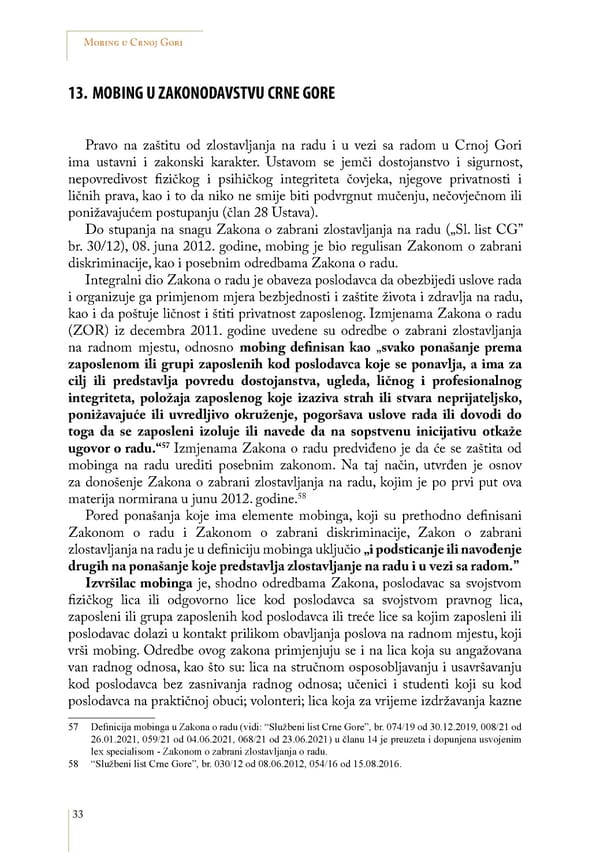 Mobbing and gender based discrimination in Montenegro by Irena Radovic - Page 44