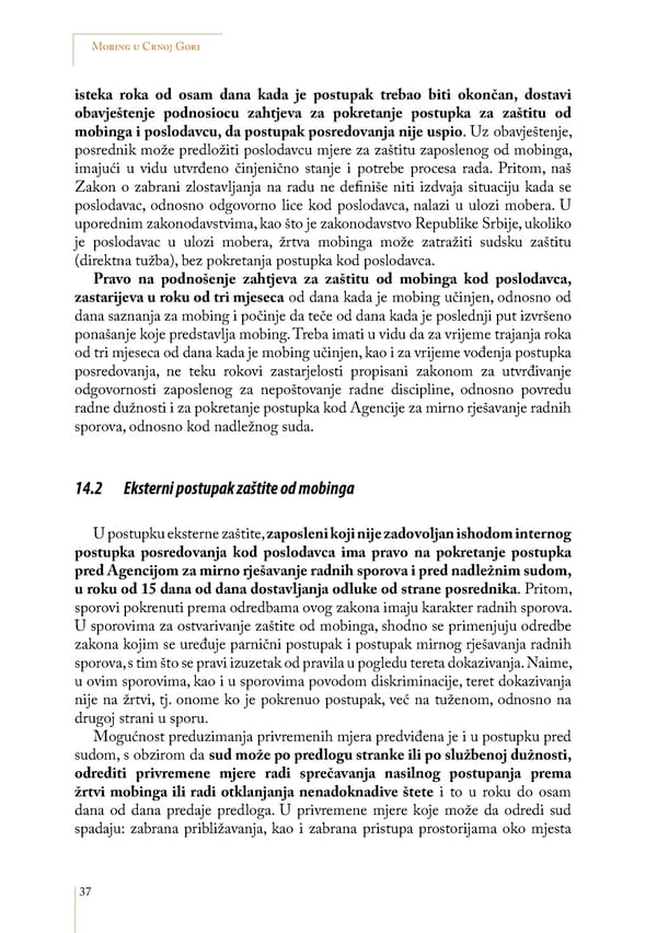 Mobbing and gender based discrimination in Montenegro by Irena Radovic - Page 48