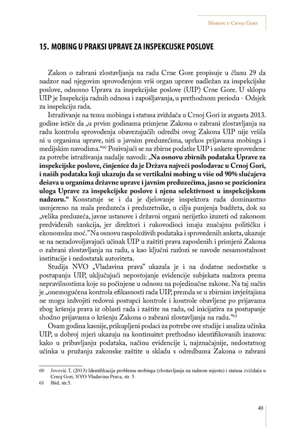 Mobbing and gender based discrimination in Montenegro by Irena Radovic - Page 51