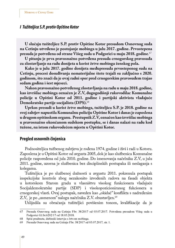 Mobbing and gender based discrimination in Montenegro by Irena Radovic - Page 60