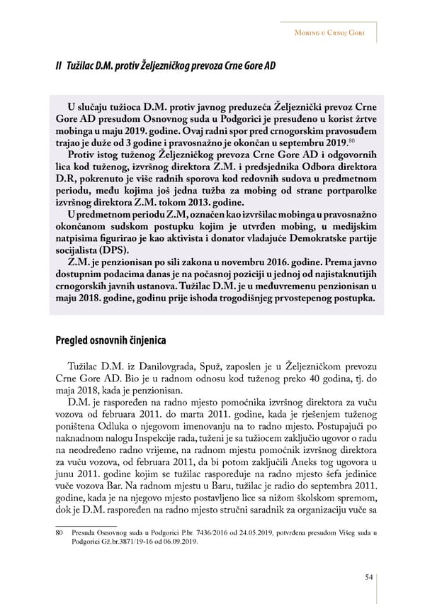 Mobbing and gender based discrimination in Montenegro by Irena Radovic - Page 65