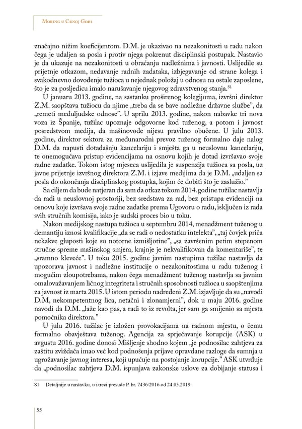 Mobbing and gender based discrimination in Montenegro by Irena Radovic - Page 66