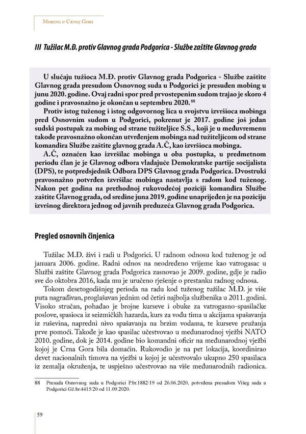 Mobbing and gender based discrimination in Montenegro by Irena Radovic - Page 70