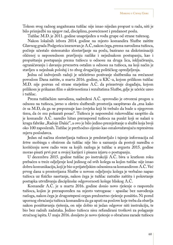 Mobbing and gender based discrimination in Montenegro by Irena Radovic - Page 71