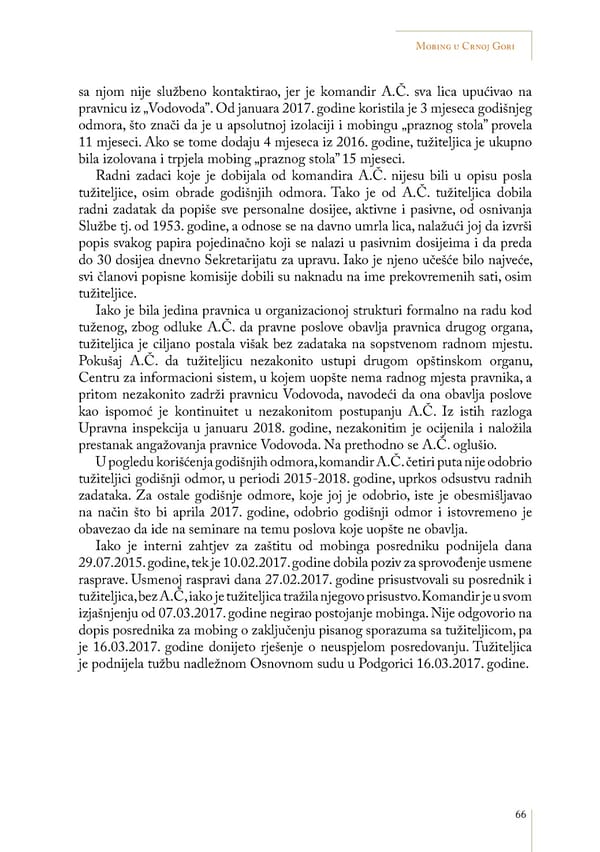 Mobbing and gender based discrimination in Montenegro by Irena Radovic - Page 77