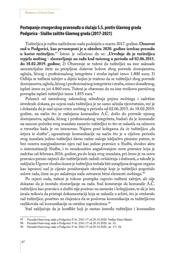 Mobbing and gender based discrimination in Montenegro by Irena Radovic - Page 78