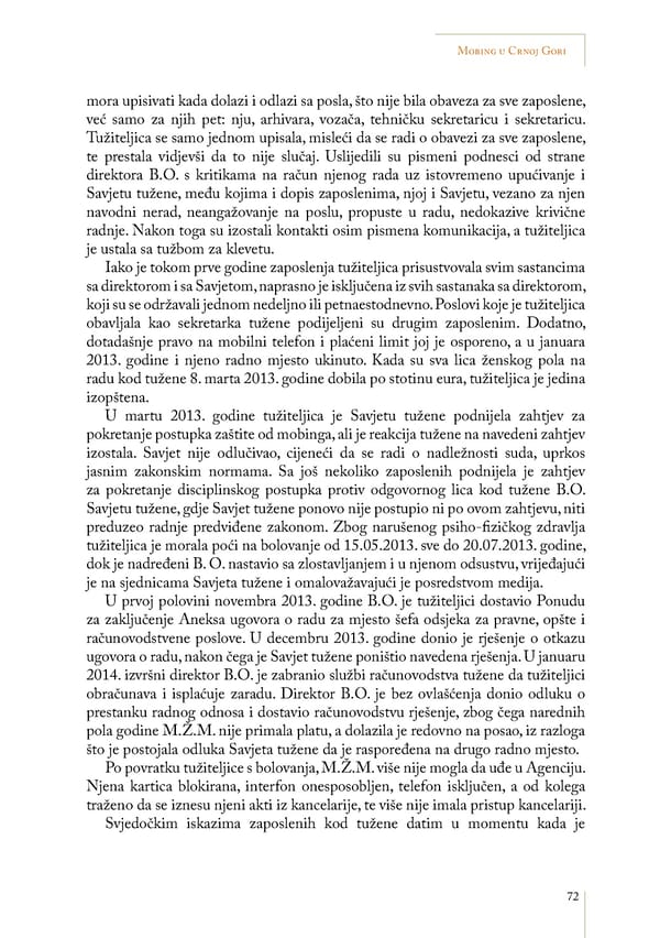 Mobbing and gender based discrimination in Montenegro by Irena Radovic - Page 83