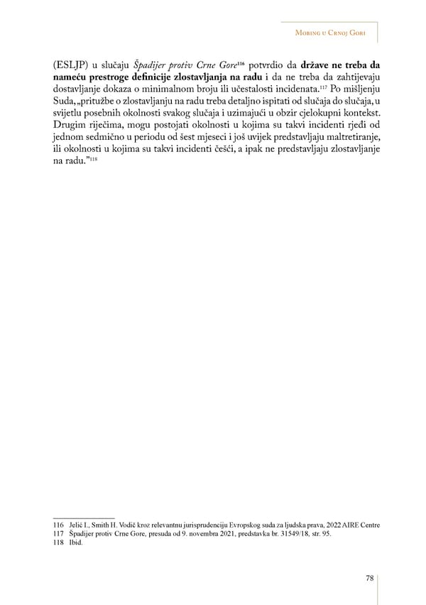 Mobbing and gender based discrimination in Montenegro by Irena Radovic - Page 89