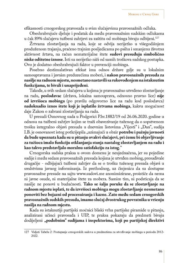 Mobbing and gender based discrimination in Montenegro by Irena Radovic - Page 97