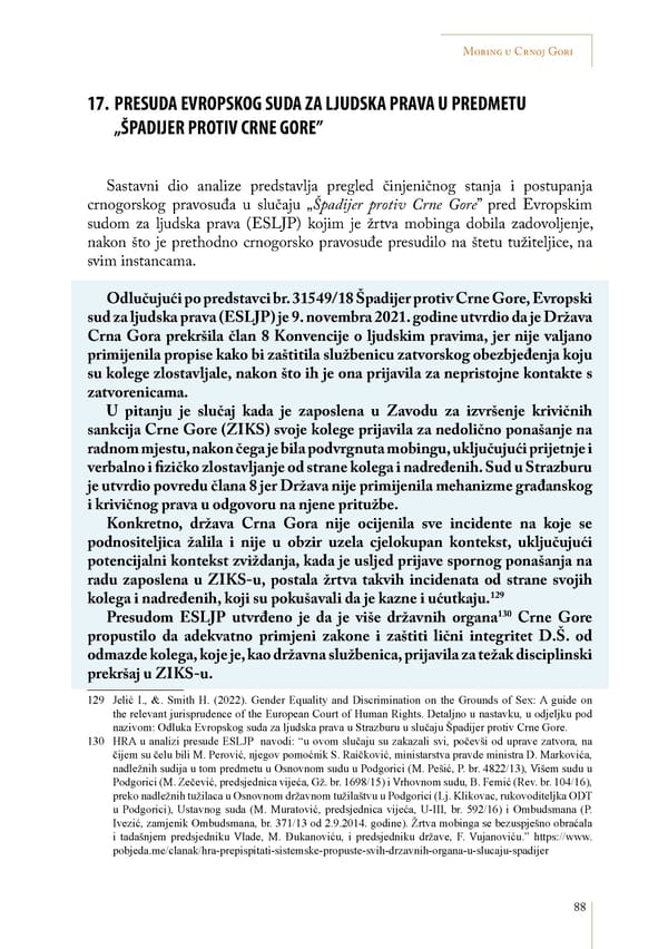 Mobbing and gender based discrimination in Montenegro by Irena Radovic - Page 99