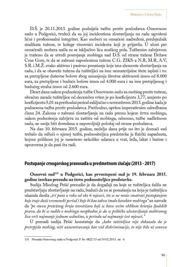 Mobbing and gender based discrimination in Montenegro by Irena Radovic - Page 101