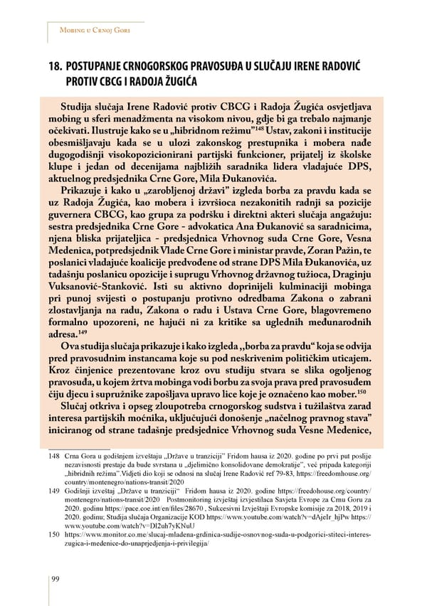 Mobbing and gender based discrimination in Montenegro by Irena Radovic - Page 110