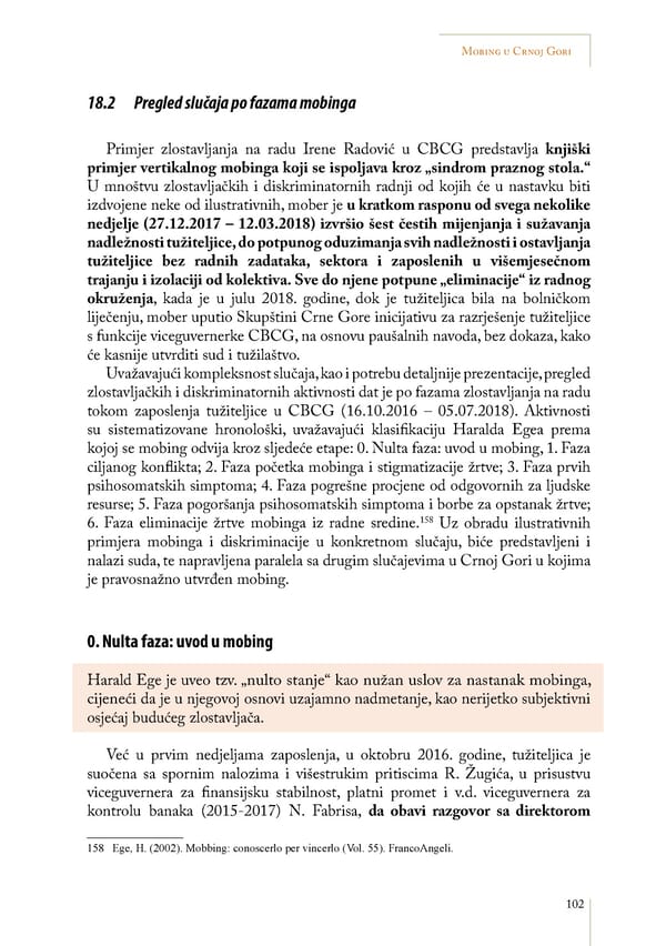 Mobbing and gender based discrimination in Montenegro by Irena Radovic - Page 113