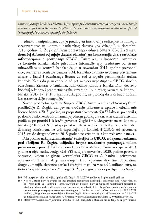 Mobbing and gender based discrimination in Montenegro by Irena Radovic - Page 116