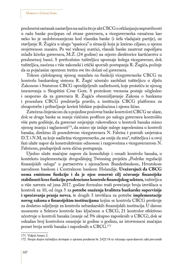 Mobbing and gender based discrimination in Montenegro by Irena Radovic - Page 118