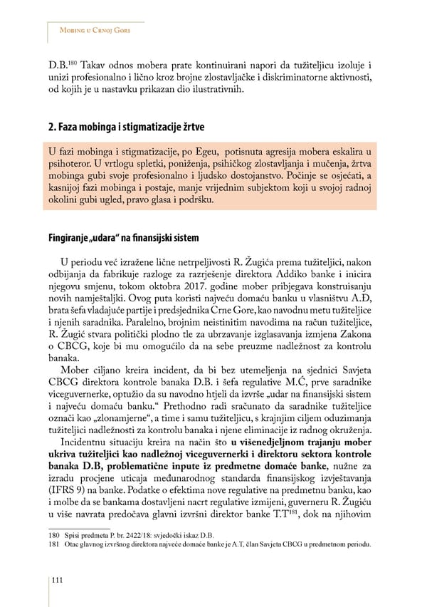 Mobbing and gender based discrimination in Montenegro by Irena Radovic - Page 122