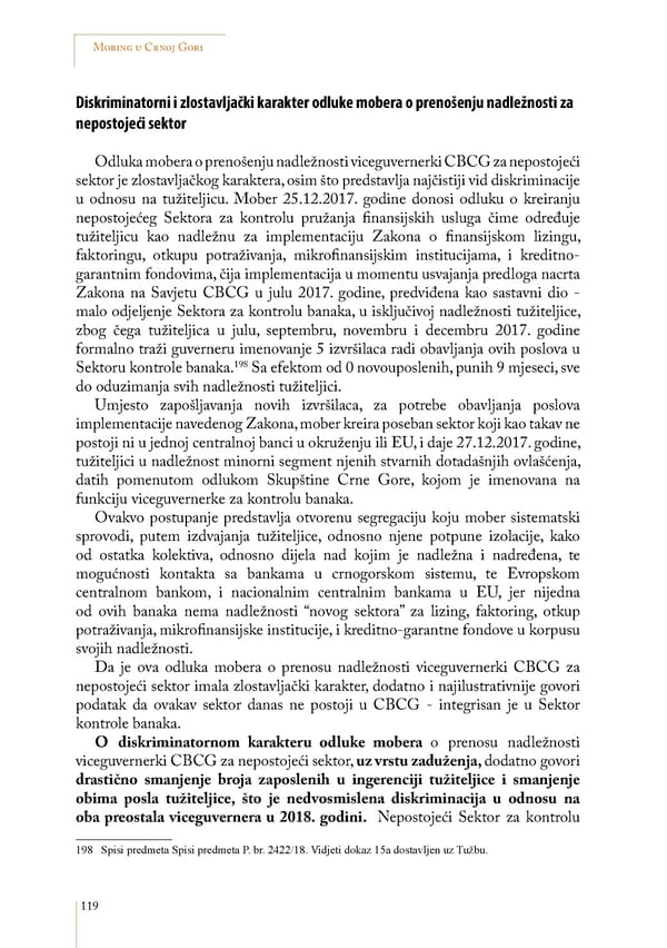 Mobbing and gender based discrimination in Montenegro by Irena Radovic - Page 130