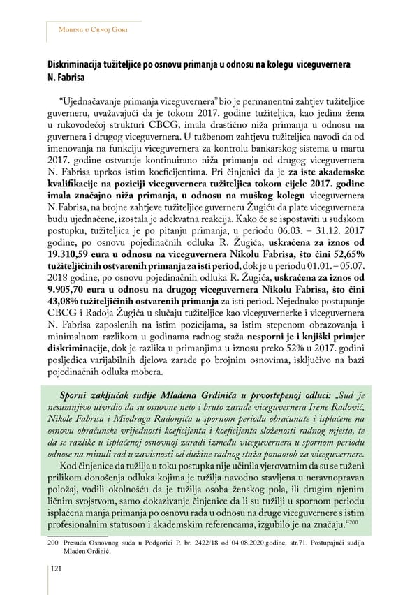 Mobbing and gender based discrimination in Montenegro by Irena Radovic - Page 132