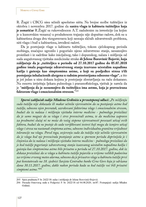 Mobbing and gender based discrimination in Montenegro by Irena Radovic - Page 138