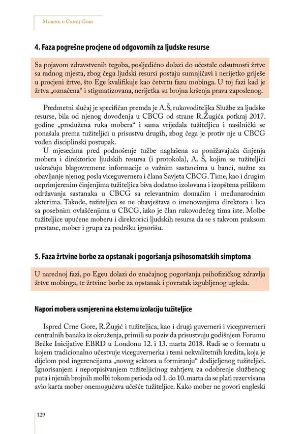 Mobbing and gender based discrimination in Montenegro by Irena Radovic - Page 140