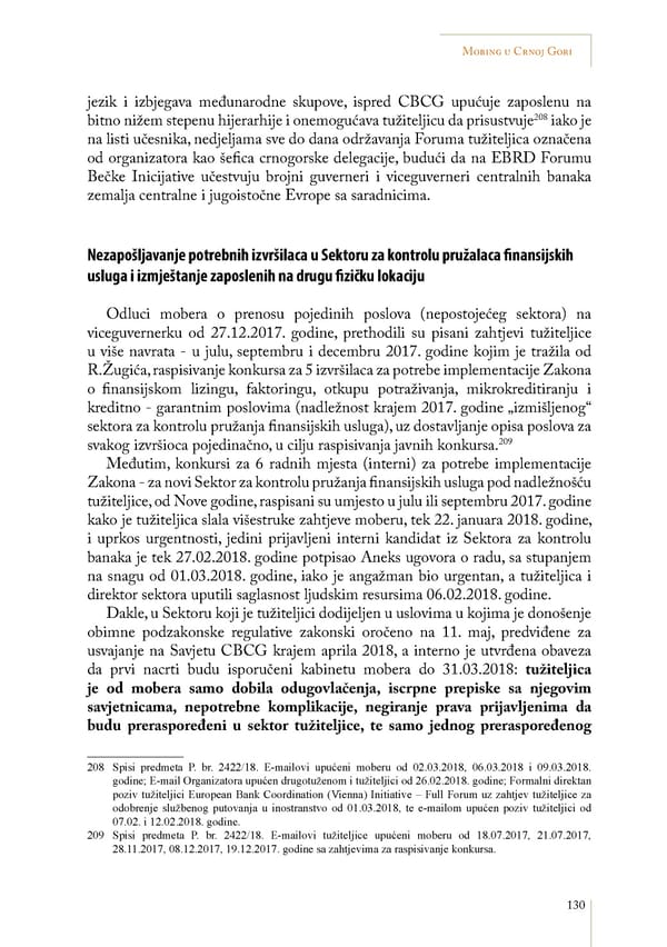 Mobbing and gender based discrimination in Montenegro by Irena Radovic - Page 141