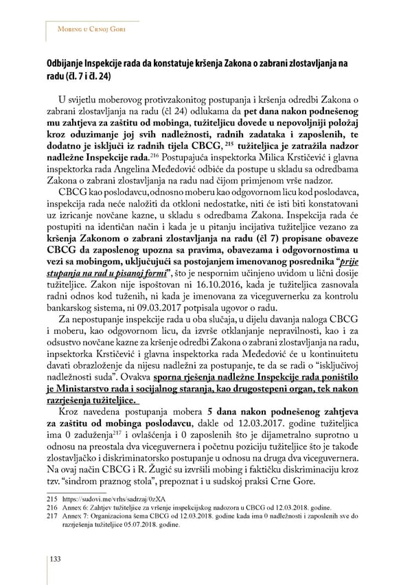 Mobbing and gender based discrimination in Montenegro by Irena Radovic - Page 144