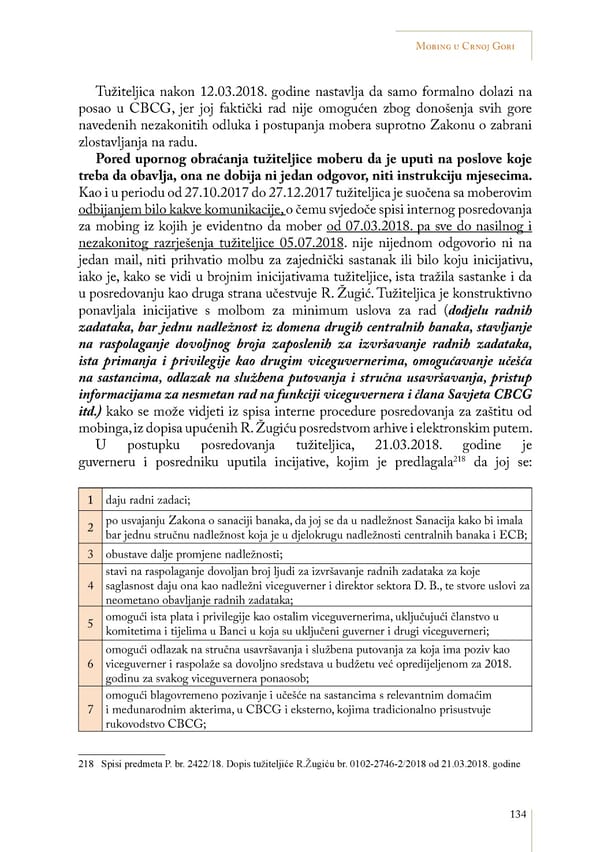 Mobbing and gender based discrimination in Montenegro by Irena Radovic - Page 145