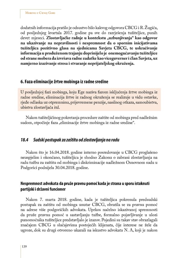 Mobbing and gender based discrimination in Montenegro by Irena Radovic - Page 150