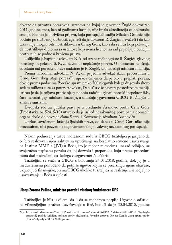 Mobbing and gender based discrimination in Montenegro by Irena Radovic - Page 152