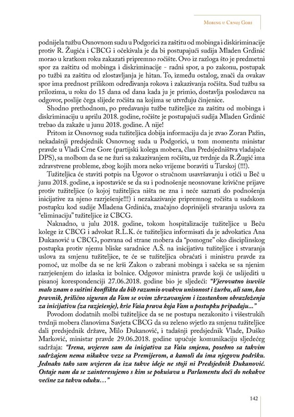 Mobbing and gender based discrimination in Montenegro by Irena Radovic - Page 153