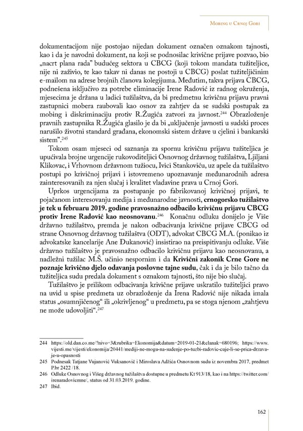 Mobbing and gender based discrimination in Montenegro by Irena Radovic - Page 173