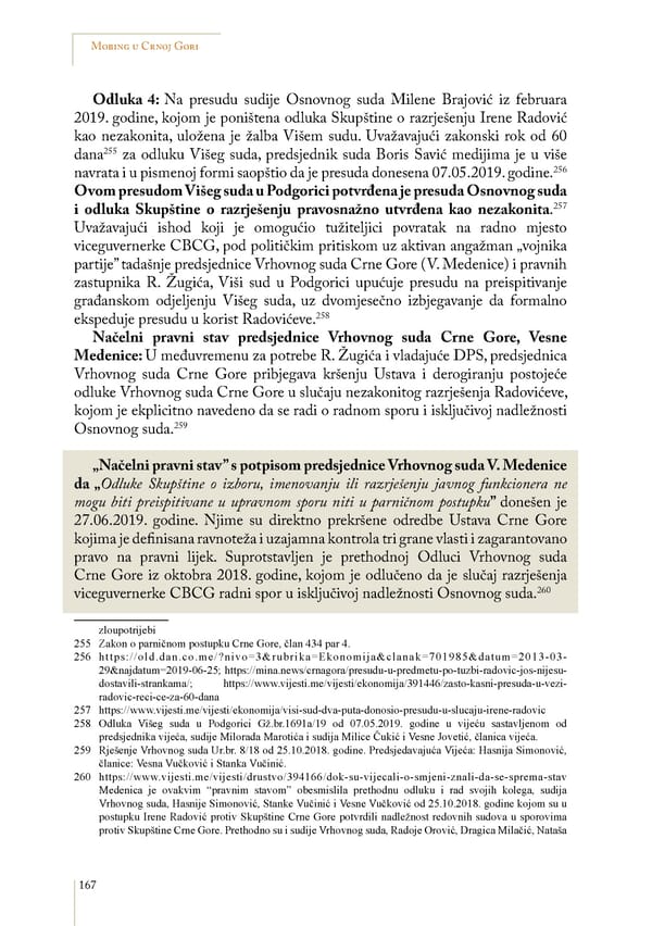 Mobbing and gender based discrimination in Montenegro by Irena Radovic - Page 178