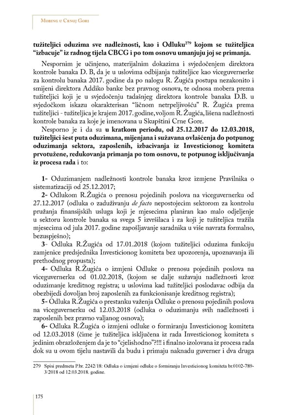 Mobbing and gender based discrimination in Montenegro by Irena Radovic - Page 186