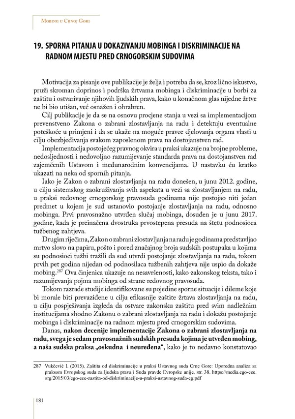 Mobbing and gender based discrimination in Montenegro by Irena Radovic - Page 192