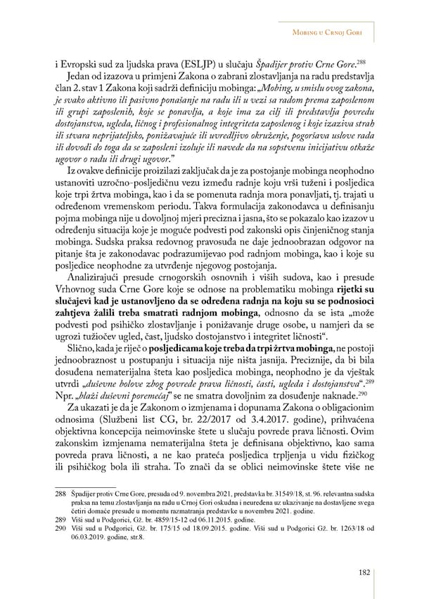 Mobbing and gender based discrimination in Montenegro by Irena Radovic - Page 193