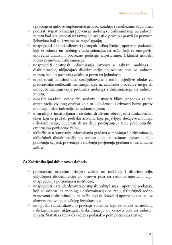 Mobbing and gender based discrimination in Montenegro by Irena Radovic - Page 199