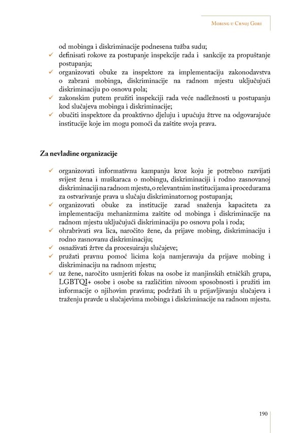 Mobbing and gender based discrimination in Montenegro by Irena Radovic - Page 201