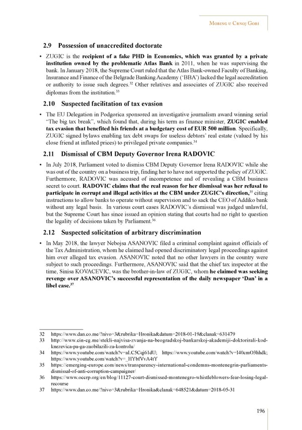 Mobbing and gender based discrimination in Montenegro by Irena Radovic - Page 207