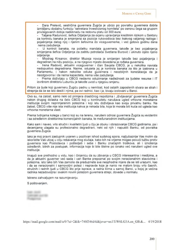 Mobbing and gender based discrimination in Montenegro by Irena Radovic - Page 211