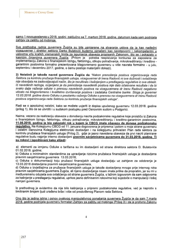 Mobbing and gender based discrimination in Montenegro by Irena Radovic - Page 228