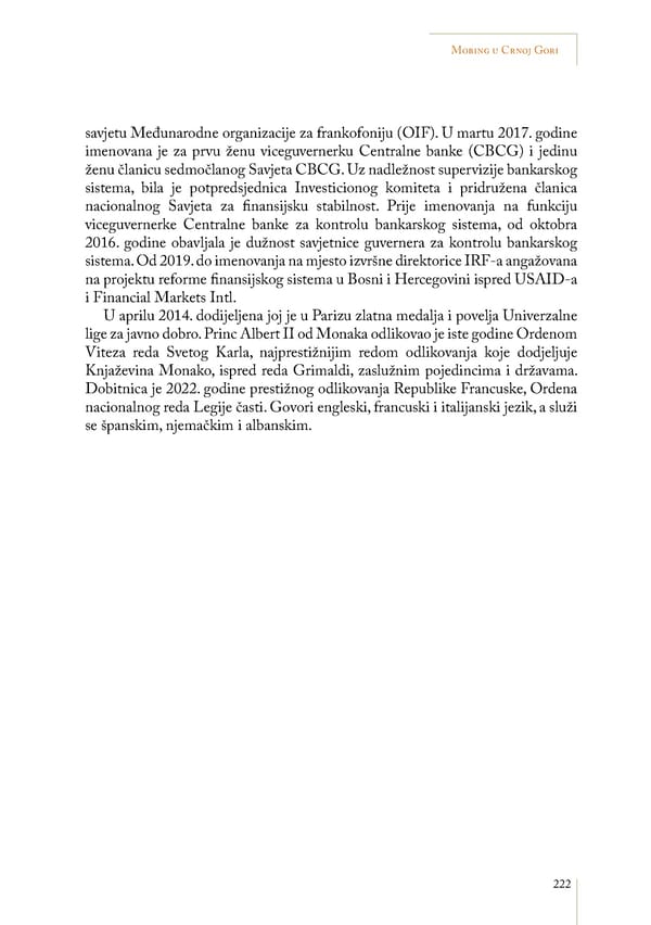 Mobbing and gender based discrimination in Montenegro by Irena Radovic - Page 233