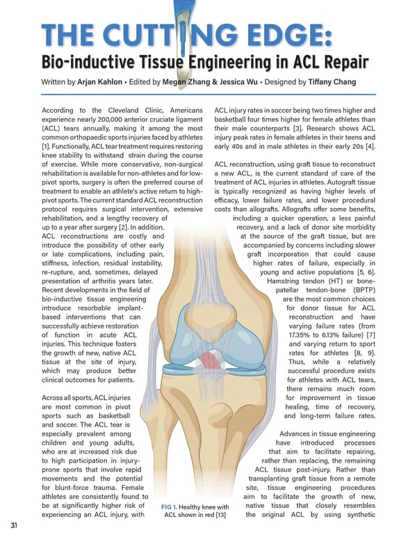 Penn Healthcare Review Fall 2023 Journal— Sports Medicine - Page 36