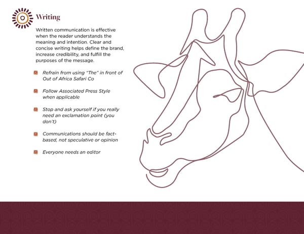 Out of Africa Safari Branding Guidelines - Page 14