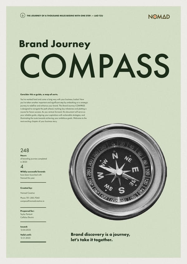 Callidus Brand Journey COMPASS by Nomad Creative - Page 1