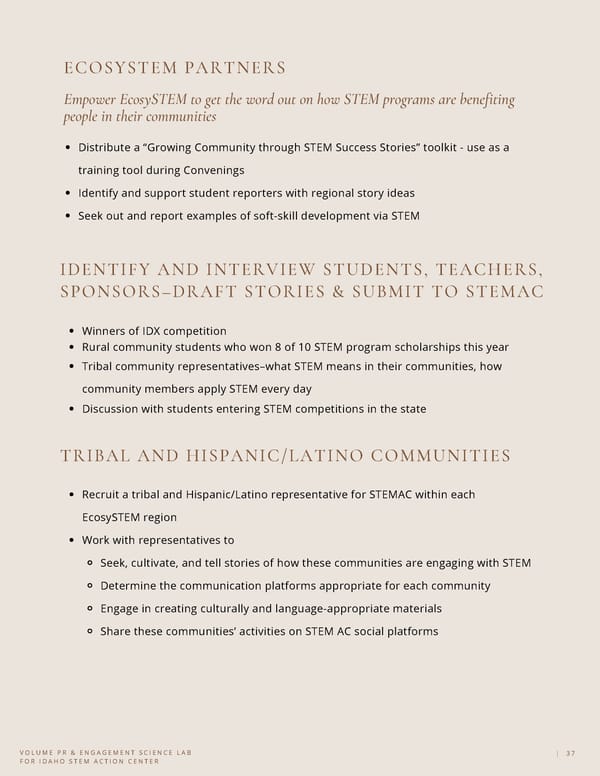 Communication Audit & Civil Influence for Idaho STEM Action Center - Page 37