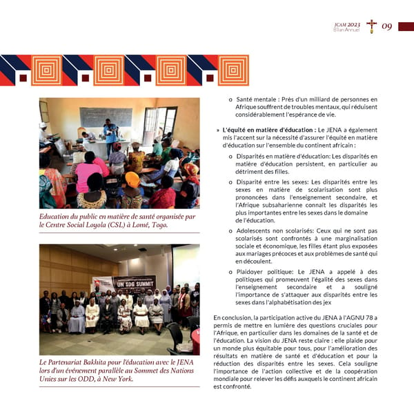 Conférence des Jésuites d'Afrique et de Madagascar Revue annuelle 2023 - Page 11