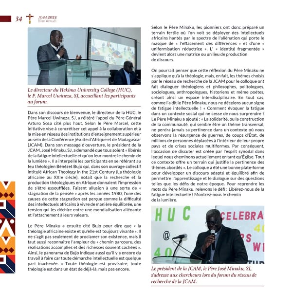 Conférence des Jésuites d'Afrique et de Madagascar Revue annuelle 2023 - Page 36